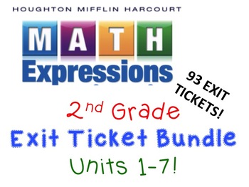 Preview of Math Expressions 2nd Grade Exit Tickets BUNDLE