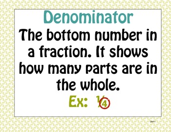 Preview of Math Expressions Common Core Unit 1 Grade 5 Vocabulary
