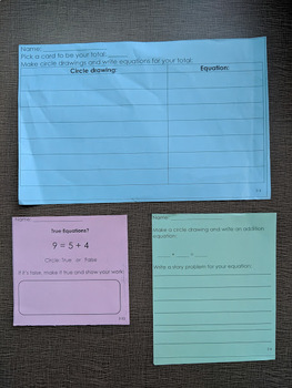 Preview of Math Expressions Common Core Unit 2 DI Cards Recording Sheets