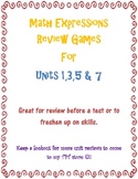 Math Expressions Review Game Combo for Units 1, 3, 5 & 7 Grade 3