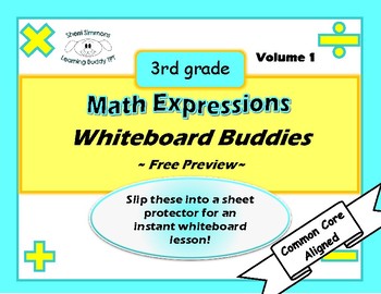 Preview of Math Expressions Whiteboard Buddies Volume 1 PREVIEW