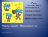 Math Expressions- Writing Prompts - 3rd grade: Unit 1 less