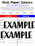 Substitution with Variables Rock, Paper, Scissors Game (Bo