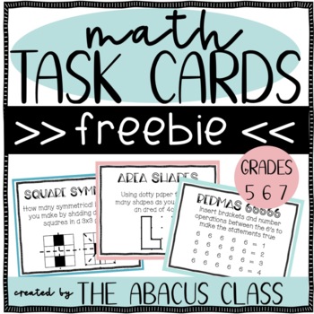 Preview of Math Extension Problem Solving Task Cards FREEBIE