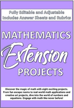 Preview of Math Extension Project Booklet