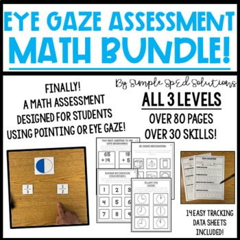 Preview of Math Eye Gaze Visual Assessment BUNDLE & SAVE for Special Education 3 levels!