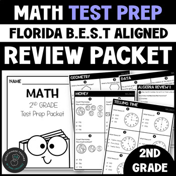 Preview of Math FAST Test Prep REVIEW PACKET - Florida BEST Aligned 2nd Grade Practice