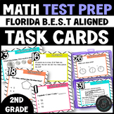 2nd Grade Math Florida FAST Test Prep Practice TASK CARDS 