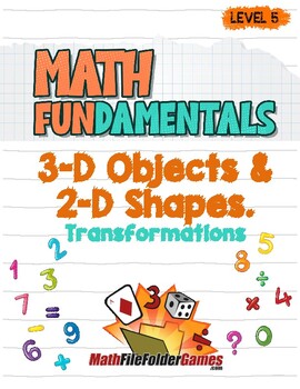 Preview of Math FUNdamentals - 3-D Objects & 2-D Shapes Level 5 Workbook (Grade 5)