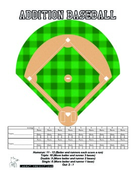 Preview of Multiplication Fact and Addition Fact Baseball