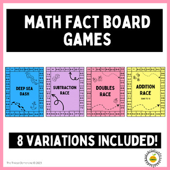 Math Fact Board Games by The Tiniest Clementine | TPT