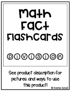 Preview of Math Fact Cards- Division 0-10