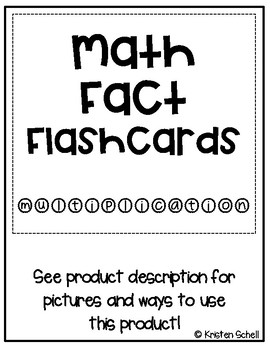 Preview of Math Fact Cards- Multiplication 0-10