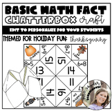 Math Fact Chatterbox | Thanksgiving