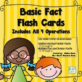 Math Fact Flash Cards- All Four Operations 
