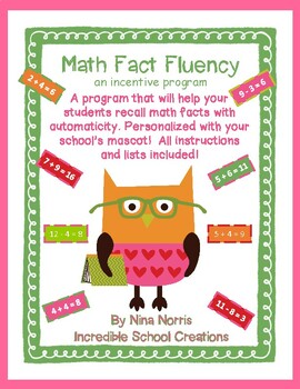 Preview of Math Fact Fluency (1st grade) - a math fact incentive program - all in one!