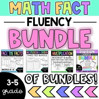 Preview of Math Fact Fluency Activities | Multiplication & Division | Activities Bundle!