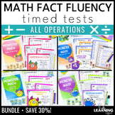 Math Fact Fluency Addition Subtraction Multiplication Divi