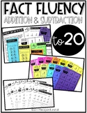 Math Fact Fluency Addition and Subtraction to 20