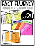 Math Fact Fluency Addition and Subtraction to 24