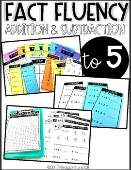 Preview of Math Fact Fluency Addition and Subtraction to 5