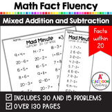 Addition and Subtraction within 20 Math Fact Fluency works