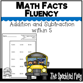 Preview of Math Fact Fluency:  Addition and Subtraction within 5 - Distance Learning