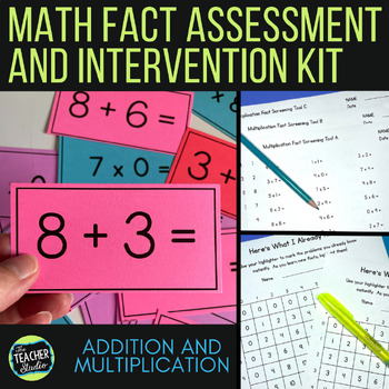 Preview of Math Fact Fluency Assessment & Fact Fluency Tracker - Addition & Multiplication