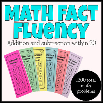 Preview of Math Fact Fluency Booklets - Addition and Subtraction within 20