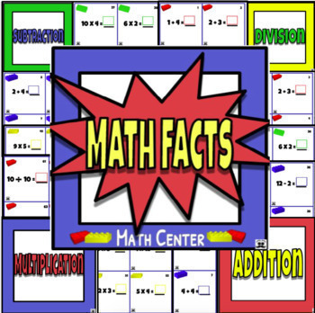 Preview of Math Fact Fluency Center -  Digital Math Center - 4 Operations 