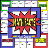 Math Fact Fluency Center -  Digital Math Center - 4 Operations 