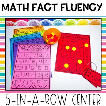 Preview of Math Fact Fluency Center | K-1 Fact Fluency| Fact Fluency Math Game