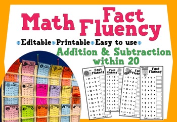 Preview of Math Fact Fluency Check | Speed Calculations | Math Activity