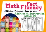 Math Fact Fluency Check | Speed Calculations | Math Activity