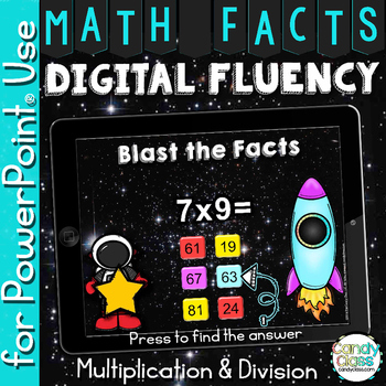 Preview of Math Fact Fluency Digital Center Multiplication and Division PowerPoint Activity