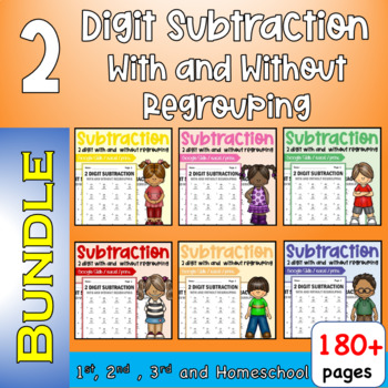 Preview of Math Fact Fluency Drills | Timed Tests | 2 Digit Subtraction With Regrouping