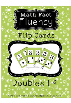 Preview of Math Fact Fluency - Flip Cards for practicing "doubles" 1-10