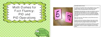Preview of Math Fact Fluency Games: PIG and PIG Operations