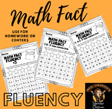 Math Fact Fluency Homework or Center Work Addition and Sub
