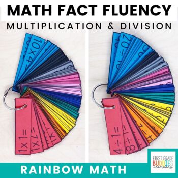 Preview of Math Fact Fluency Multiplication and Division Flash Cards Bundle