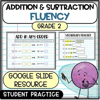 Preview of Math Fact Fluency & Strategies: STUDENT PRACTICE - Digital GoogleSlide Activity
