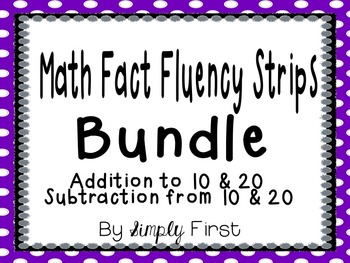 Preview of Math Fact Fluency Pack (Addition & Subtraction 0-20) *Bundle*