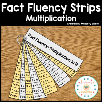 Preview of Math Fact Fluency Strips Multiplication