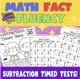 Math Fact Fluency: Subtraction Timed Tests