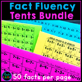 Math Fact Fluency Tents Bundle Addition, Subtraction, Mult