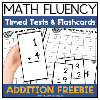 Preview of Math Fact Fluency Timed Tests | Addition Timed Tests | Math Drills