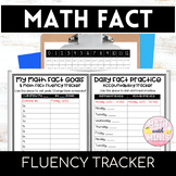 Math Fact Fluency Tracker, Goal Setting Sheets and Multipl
