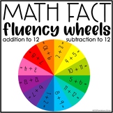 Math Fact Fluency Wheels Addition and Subtraction to 12