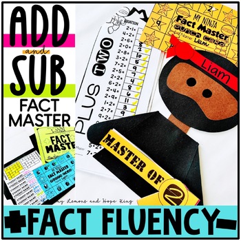Preview of Math Fact Fluency Addition and Subtraction - Fact Fluency Tracker & Timed Tests