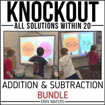 Preview of Math Games to Practice Math Facts Within 20 - Adding & Subtracting Games